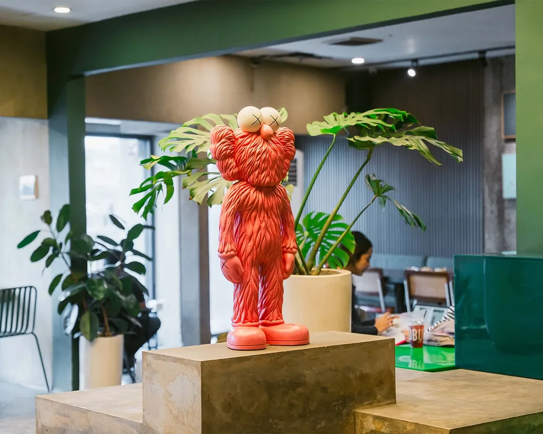 Red Iconic Statue